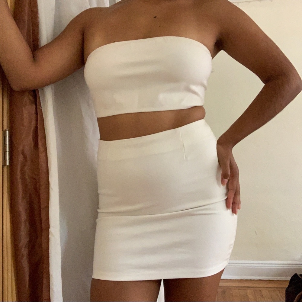 White top & skirt set